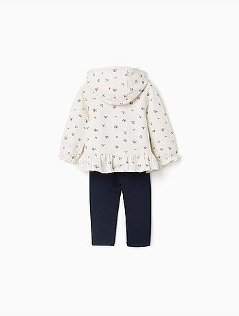 Set 3 pezzi in cotone con stampa floreale