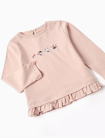 Set 3 pezzi in cotone con stampa floreale
