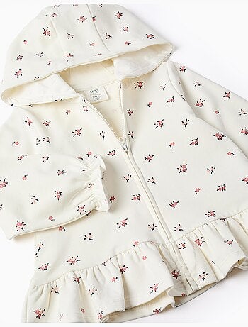 Set 3 pezzi in cotone con stampa floreale