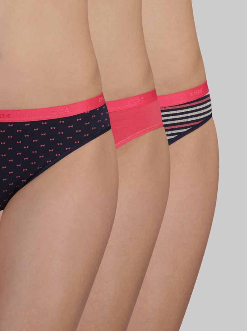 Set 3 slip 'Les Pockets' di DIM rosa - Kiabi