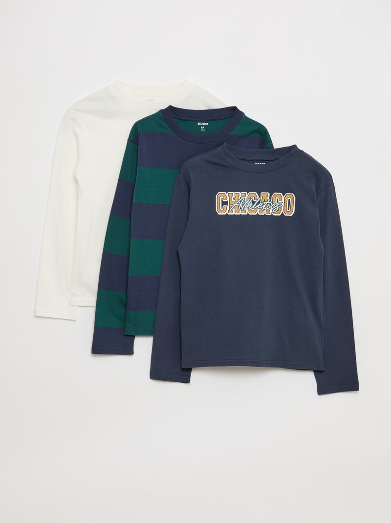 Set 3 T-shirt stampate Blu - Kiabi