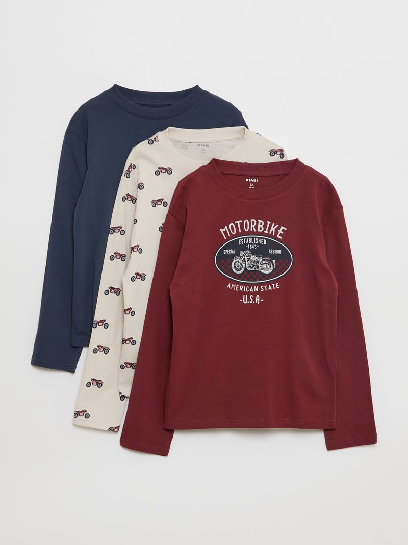 Set 3 T-shirt stampate Rosso - Kiabi