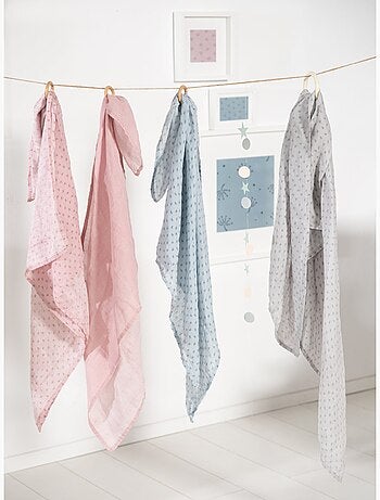 Set 3 teli muslin in cotone bio – ROBA "Lil Planet