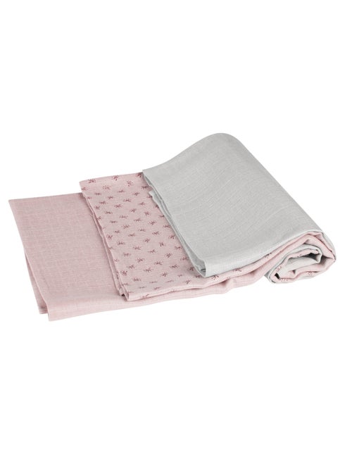 Set 3 teli muslin in cotone bio – ROBA "Lil Planet" - Kiabi