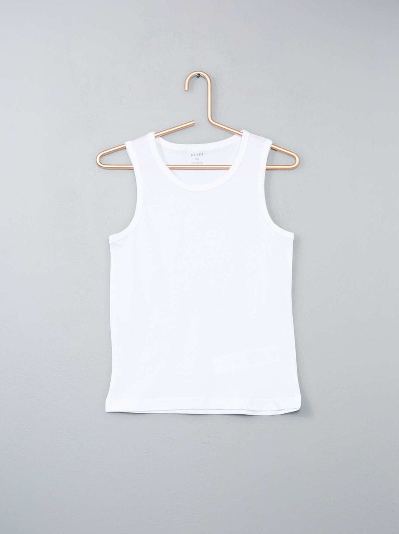 Set 3 top cotone Bianco - Kiabi