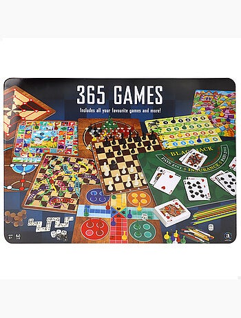 Set 365 giochi da tavolo con scatola di metallo cb games