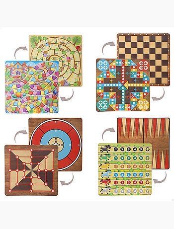 Set 365 giochi da tavolo con scatola di metallo cb games