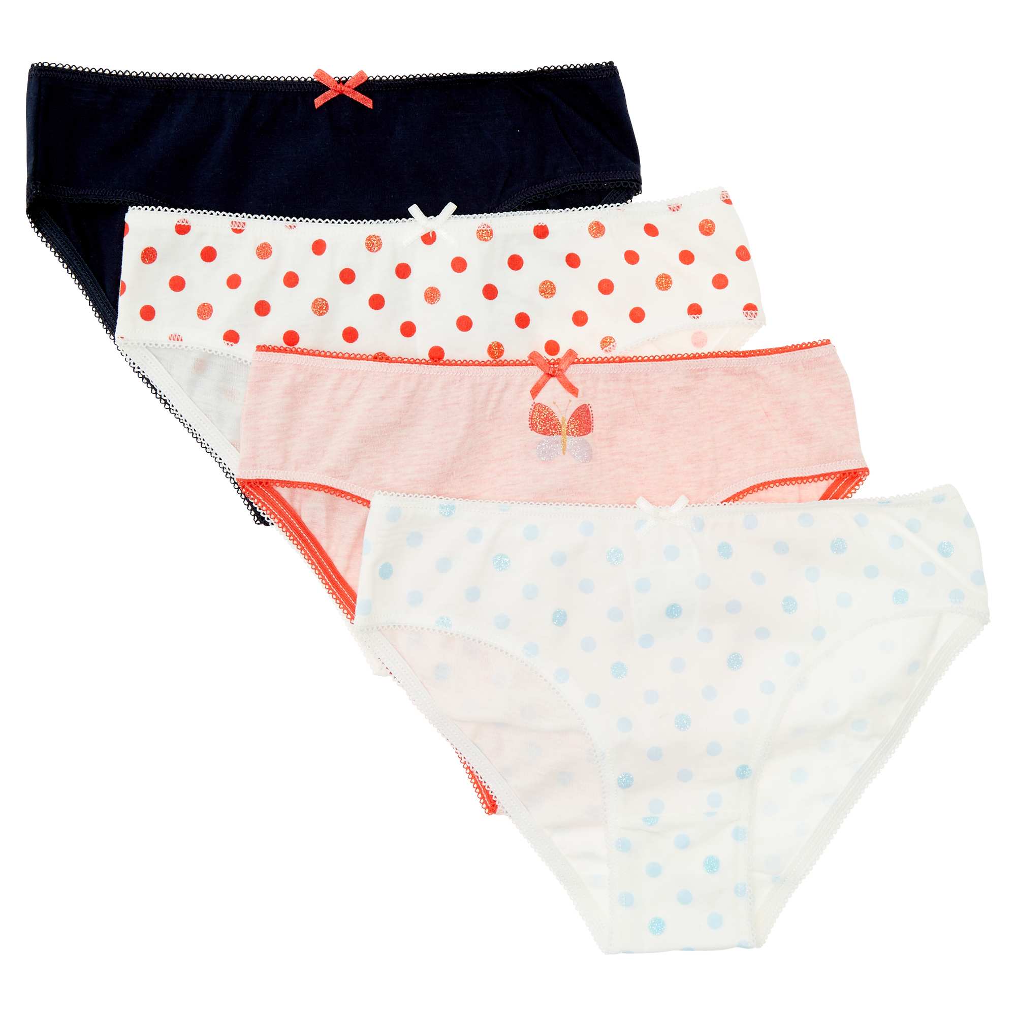 Mutandine Bambina In Puro Cotone - Confezione Da 6 Pezzi Colorati