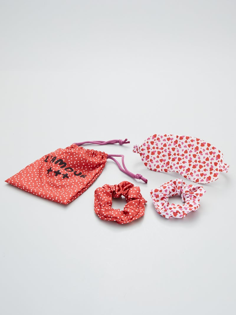 Set 4 pezzi 'San Valentino' rosso - Kiabi