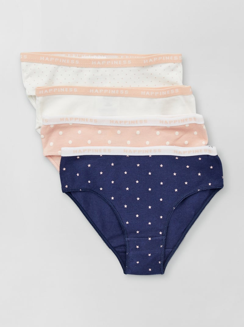 Set 4 slip stampati BIANCO - Kiabi