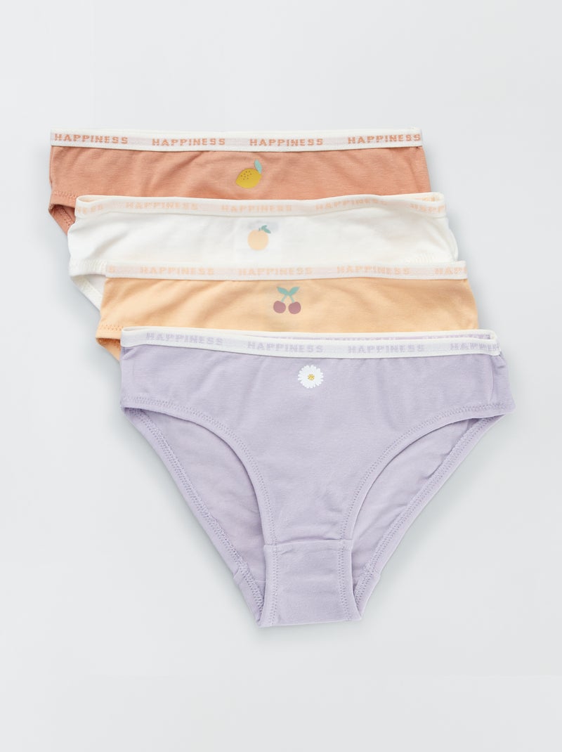 Set 4 slip stampati BIANCO - Kiabi