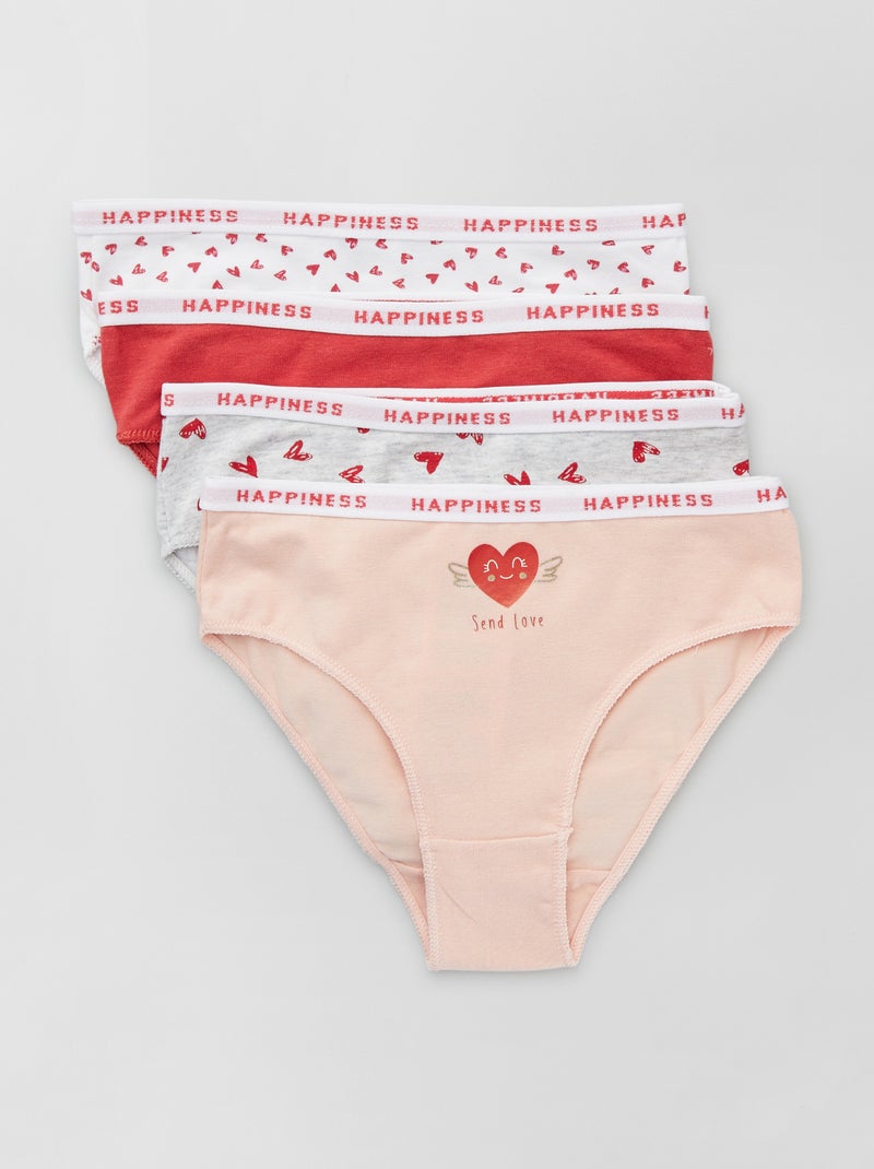 Set 4 slip stampati ROSSO - Kiabi