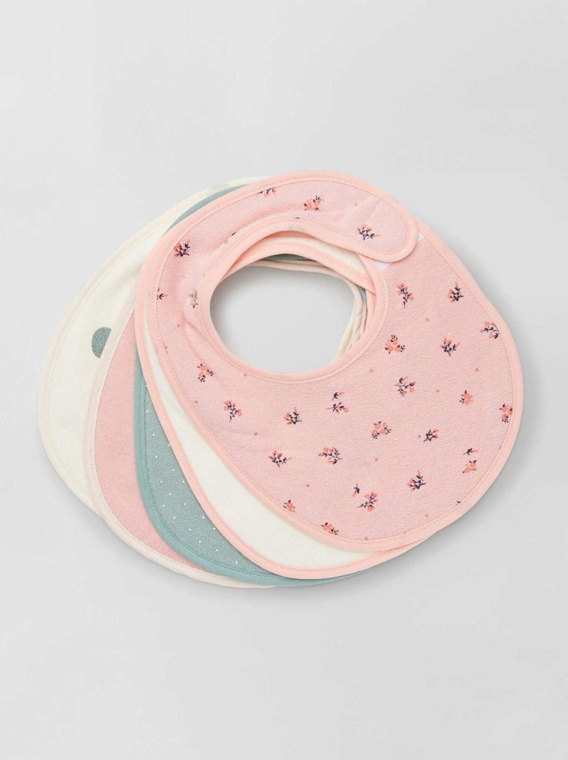 Set 5 bavaglini spugna ROSA - Kiabi