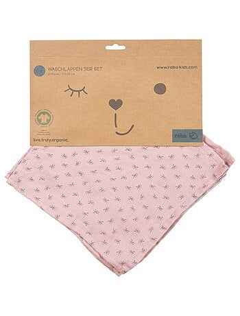 Set 5 guanti da bagno in cotone bio Oeko‑Tex – ROBA 'Lil Planet'