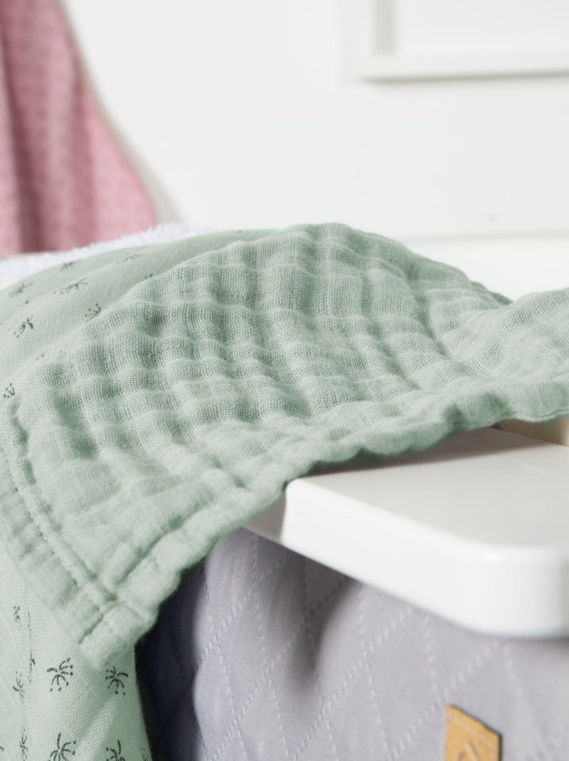 Set 5 guanti da bagno in cotone bio Oeko‑Tex – ROBA 'Lil Planet' Grigio verde chiaro - Kiabi