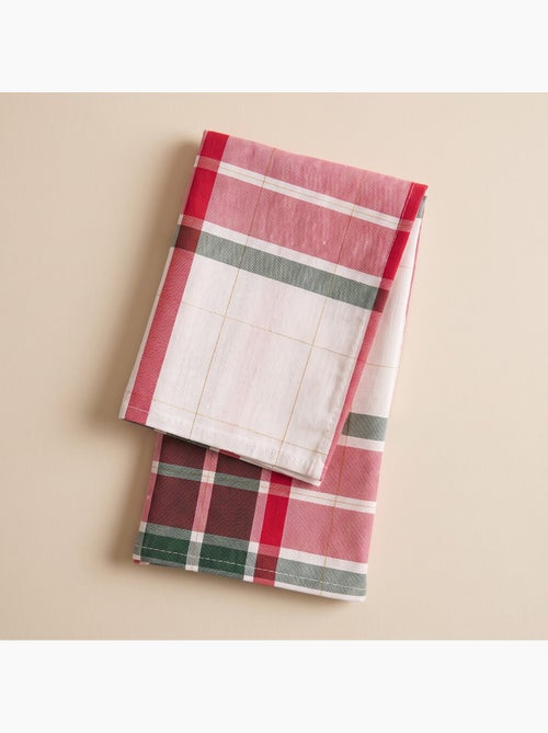 Set 6 tovaglioli natale tartan, tessuti, filo dorato, cotone - gamusi. - Kiabi Set 6 tovaglioli natale tartan, tessuti, filo dorato, cotone - gamusi. - Kiabi