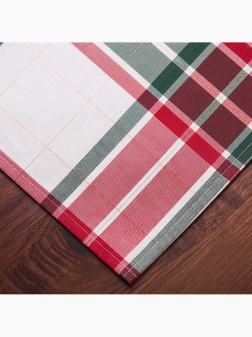 Set 6 tovaglioli natale tartan, tessuti, filo dorato, cotone - gamusi. - Kiabi Set 6 tovaglioli natale tartan, tessuti, filo dorato, cotone - gamusi. - Kiabi