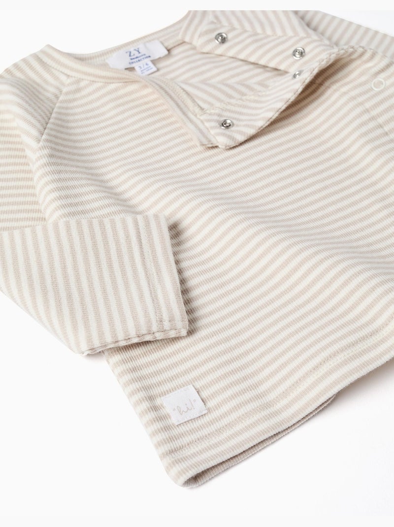 Set a righe con maglia a manica lunga e pantaloni Bianco - Kiabi