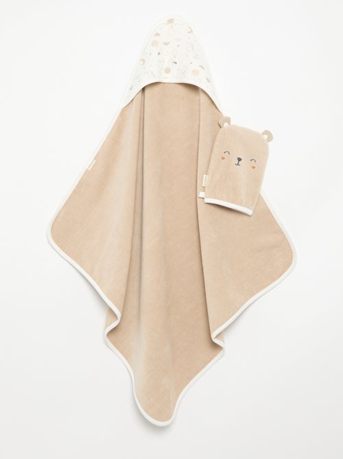 Set accappatoio a poncho + guanti - 2 pezzi - Kiabi Set accappatoio a poncho + guanti - 2 pezzi - Kiabi