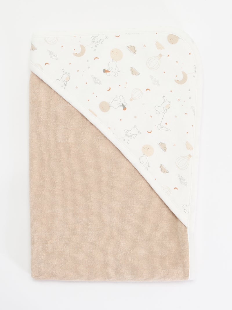 Set accappatoio a poncho + guanti - 2 pezzi Beige - Kiabi