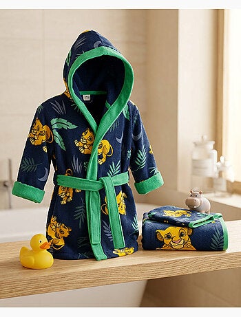Set Accappatoio + Asciugamano + Guanto Bagno Bambino Il Re Leone Disney 3-4 Anni