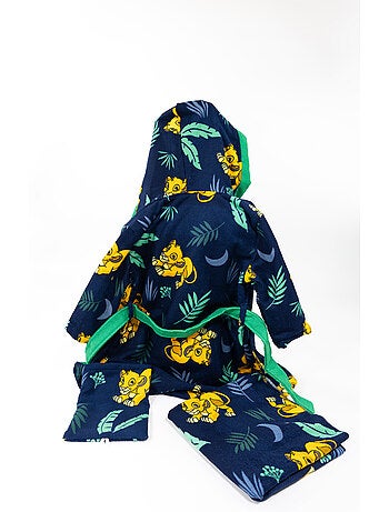 Set Accappatoio + Asciugamano + Guanto Bagno Bambino Il Re Leone Disney 3-4 Anni