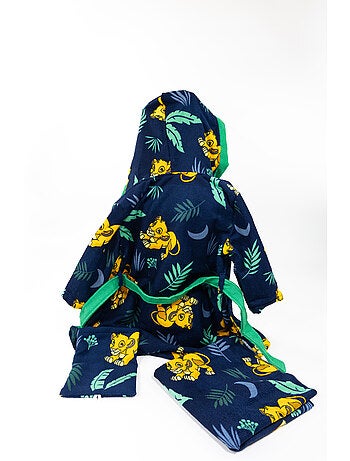 Set Accappatoio + Asciugamano + Guanto Bagno Bambino Il Re Leone Disney 7-8 Anni