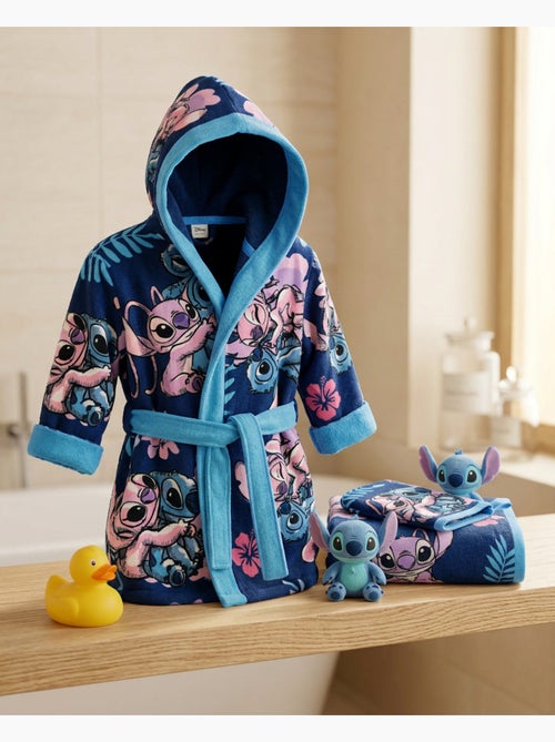 Set Accappatoio + Asciugamano + Guanto Bambino Stitch & Angel Disney - Kiabi