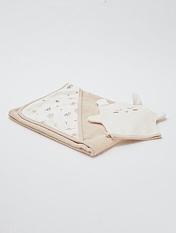 Set accappatoio + guanto da bagno 'Petit Béguin'
