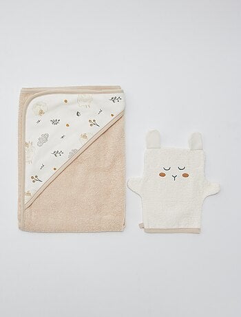 Set accappatoio + guanto da bagno 'Petit Béguin'