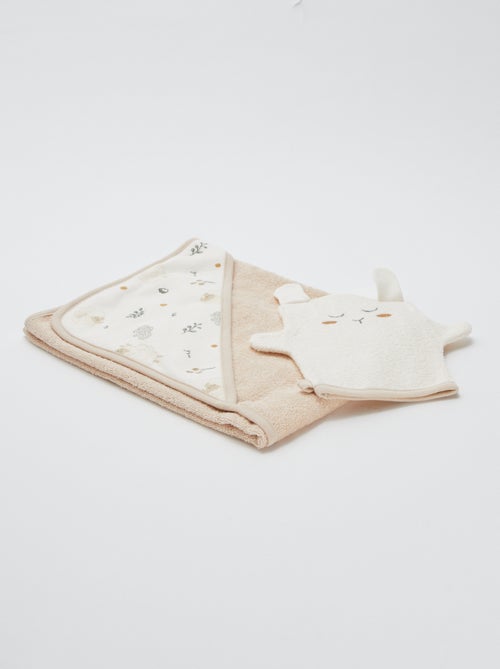 Set accappatoio + guanto da bagno 'Petit Béguin' - Kiabi