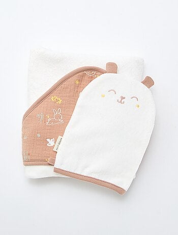 Set accappatoio + guanto 'Petit Béguin'