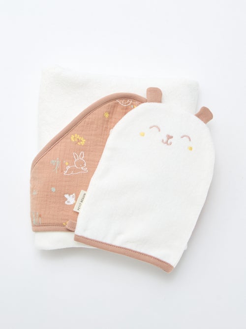 Set accappatoio + guanto 'Petit Béguin' - Kiabi