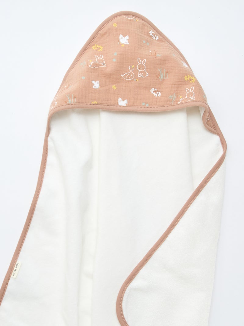 Set accappatoio + guanto 'Petit Béguin' Bianco - Kiabi