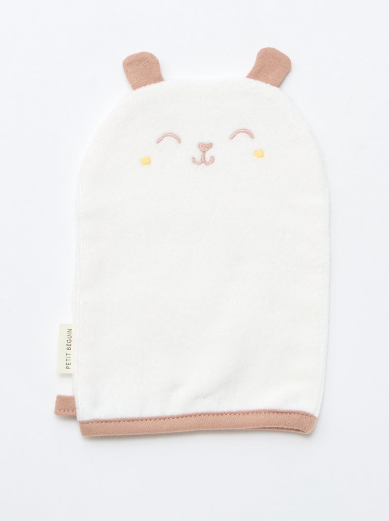 Set accappatoio + guanto 'Petit Béguin' Bianco - Kiabi