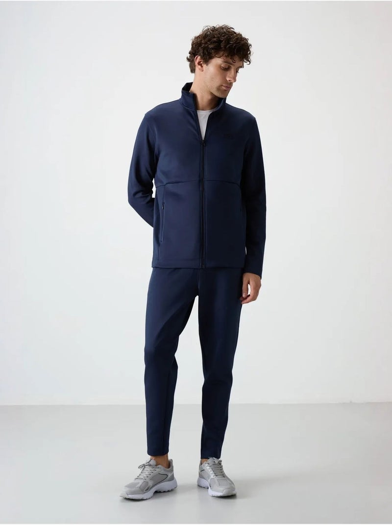 Set active da uomo in scuba di poliestere con collo con zip tommy Blu marino - Kiabi