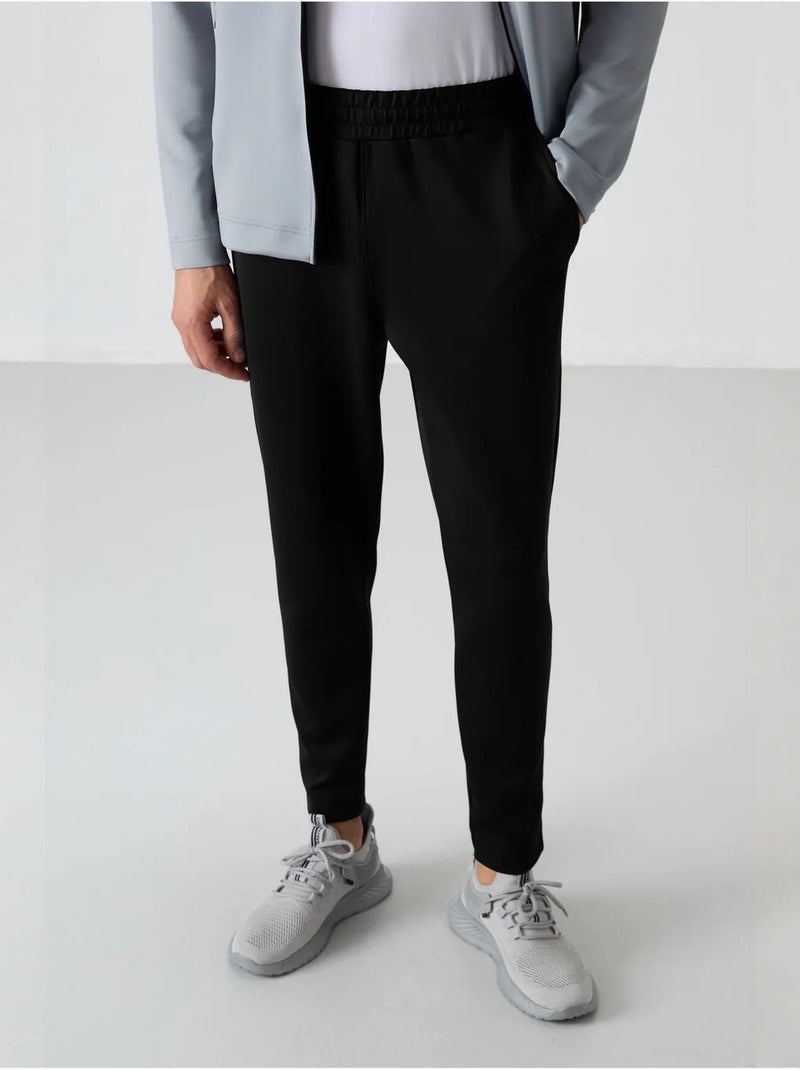Set active da uomo in scuba di poliestere con collo con zip tommy Grigio chiaro - Kiabi