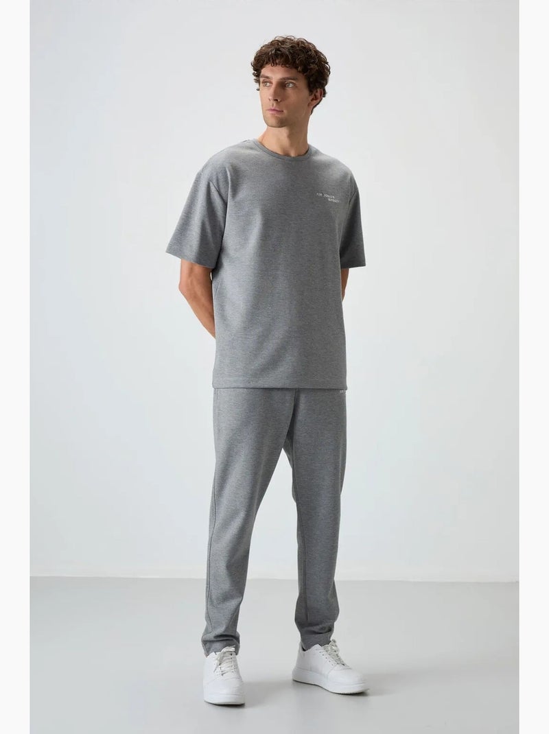 Set active in cotone-poliestere oversize da uomo tommy Grigio - Kiabi