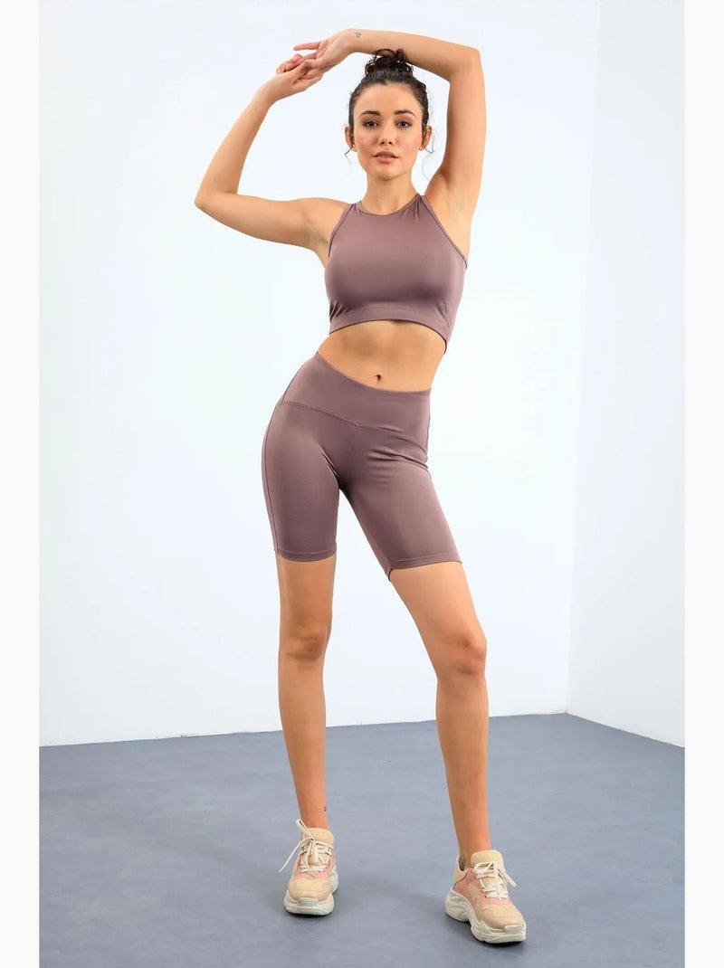Set active senza maniche con girocollo e shorts da ciclismo tommy Malva - Kiabi