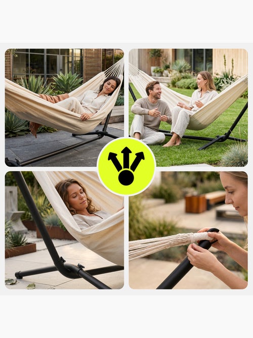 Set amaca da giardino hypermotion con struttura in acciaio – stile bohémien - Kiabi