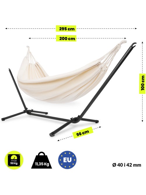 Set amaca da giardino hypermotion con struttura in acciaio – stile bohémien - Kiabi