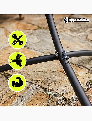 Set amaca da giardino HyperMotion con supporto metallico ad arco – Beige e nero