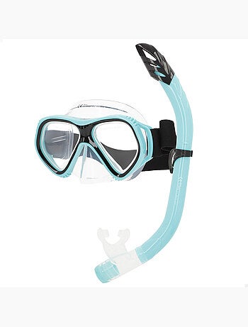 Set aqua sport con maschera di cristallo e tubo in silicone +12 anni