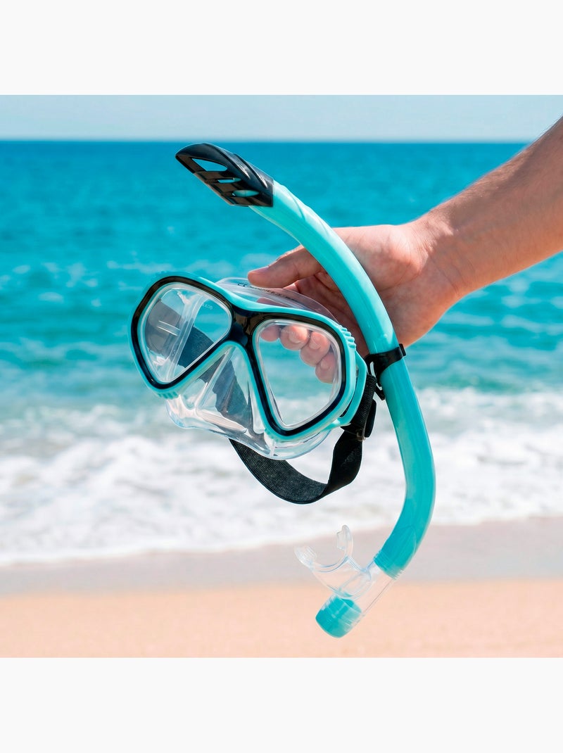 Set aqua sport con maschera di cristallo e tubo in silicone +12 anni N/D - Kiabi