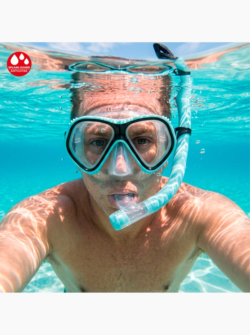 Set aqua sport con maschera di cristallo e tubo in silicone +12 anni N/D - Kiabi
