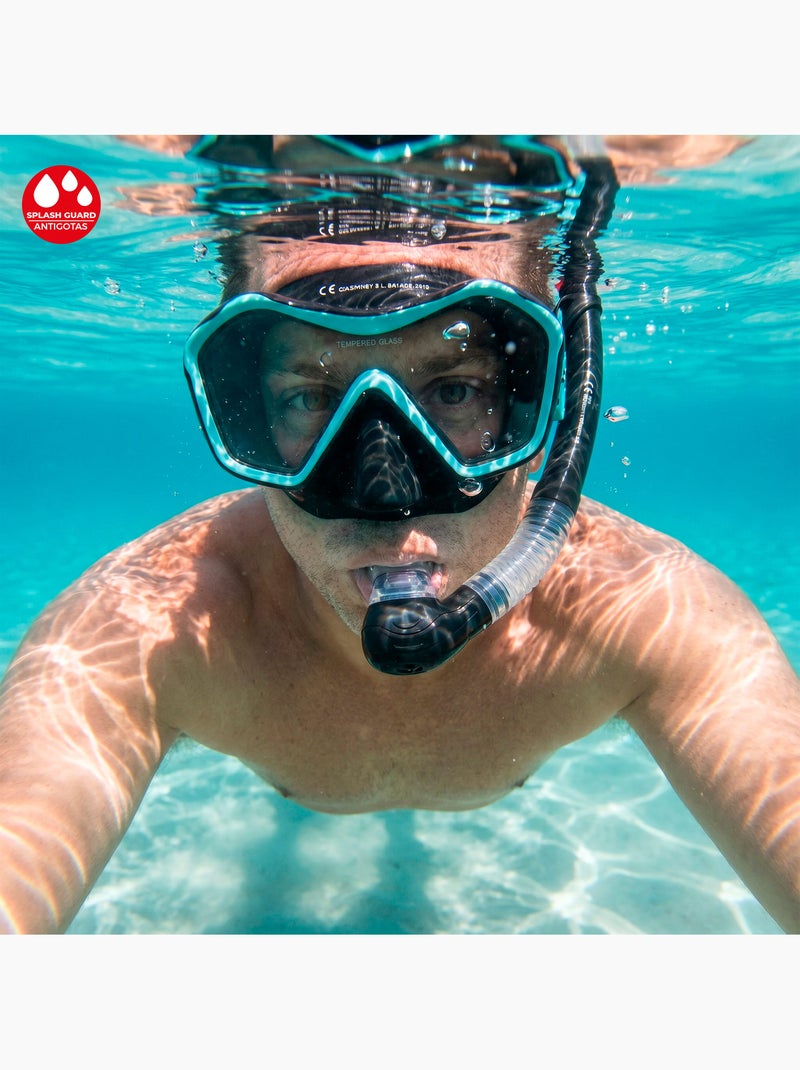 Set aqua sport con maschera di cristallo e tubo in silicone +12 anni N/D - Kiabi
