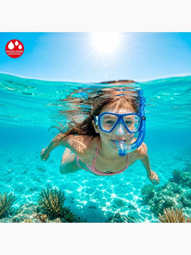 Set aqua sport con maschera di cristallo e tubo in silicone +7 anni N/D - Kiabi