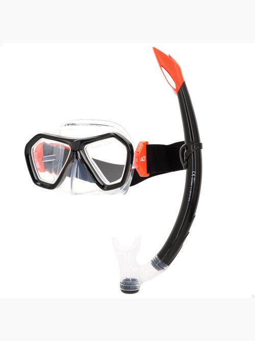 Set aqua sport con maschera di cristallo e tubo in silicone +7 anni - Kiabi
