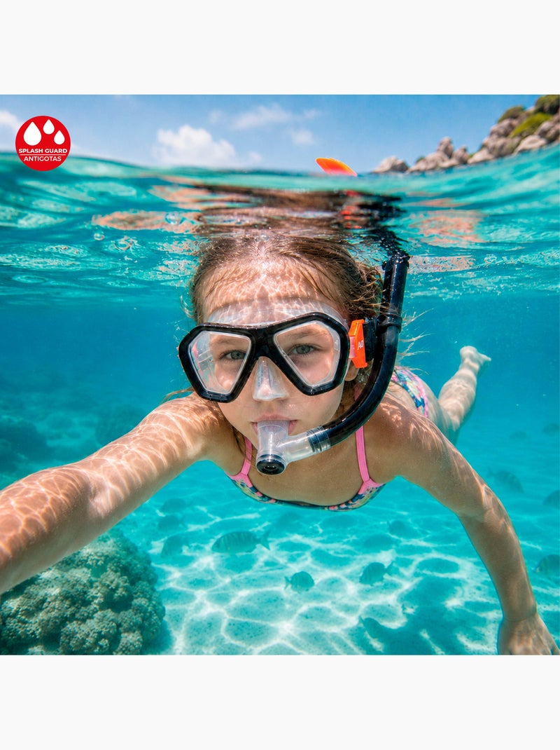 Set aqua sport con maschera di cristallo e tubo in silicone +7 anni N/D - Kiabi