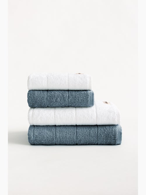 Set asciugamani bagno e viso 100% cotone, 600 g/m², con asola - Gamusi - Kiabi Set asciugamani bagno e viso 100% cotone, 600 g/m², con asola - Gamusi - Kiabi